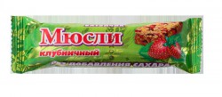 Мюсли батончик 25 г клубничный
