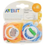 Соска-пустышка силиконовая, Avent (Авент) 2 шт SCF172/22 арт. 86170 животный мир от 6 мес.