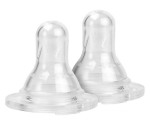 Соска силиконовая, Bool-Bool (Буль-Буль) р. X 2 шт арт. КК2022 Фо беби Флоу классическая X-образная средний поток узкое горло 6+