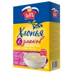 Хлопья, Царь 400 г 6 злаков коробка