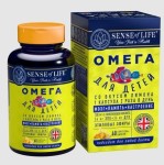 Омега для детей, Sense of Life (Сенс оф Лайф) софтгель-капсулы 60 шт БАД со вкусом лимона