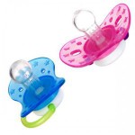 Соска-пустышка силиконовая, Бусинка 1 шт арт. 414 Кристалл с кольцом круглая 6-18 мес