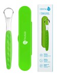 Скребок для языка, Dentalpik (Денталпик) арт. 05.4516-3 металлический салатовый (зеленый) с чехлом