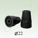 Наконечник для трости и костылей, р. 22 мм 1 шт арт. Нк22 черный