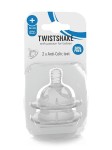 Соска силиконовая для бутылочки, Twistshake (Твистшейк) р. Plus 2 шт антиколиковая Плюс с 6 мес прозрачная