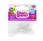 Соска силиконовая для бутылочки, Dino&Rhino (Дино и Рино) 2 шт арт. ИР059050 молочная классической формы быстрый поток с Х-образным отверстием 6+ мес