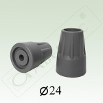 Наконечник для трости и костылей, р. 24 мм 1 шт арт. Нк24/С серый