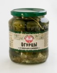 Огурцы, Hungrow (Хангроу) 670 г с зеленью в заливке ГОСТ банка стекл.