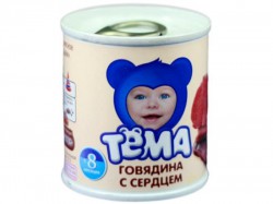 Пюре Тёма говядина с сердцем с 8 мес 100 г