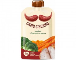 Пюре Сами с Усами индейка с брокколи и рисом с 6 мес 100 г