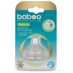 Соска силиконовая для бутылочки, Baboo (Бабу) 1 шт арт. 4-102 Нейчерал средний поток с 3 мес (широкое горлышко)